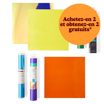 quatre rouleaux de vinyle artisanal