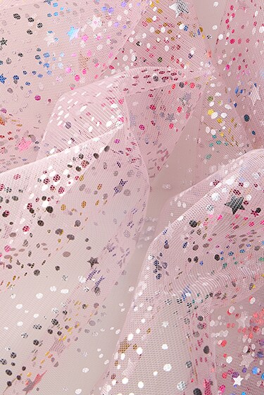 sparkle pink tulle fabric