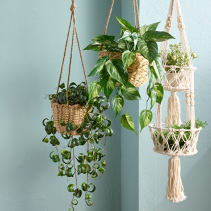 spring vases on a table outside
