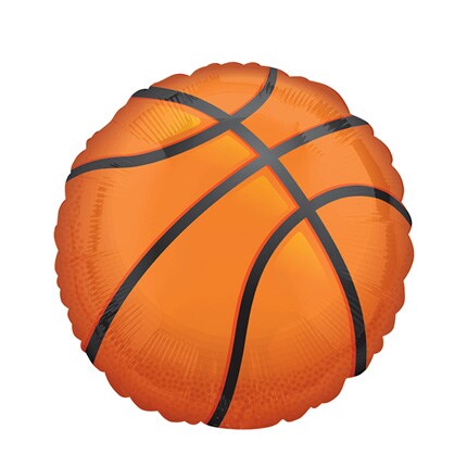 basketball themed helium filled birthday balloons