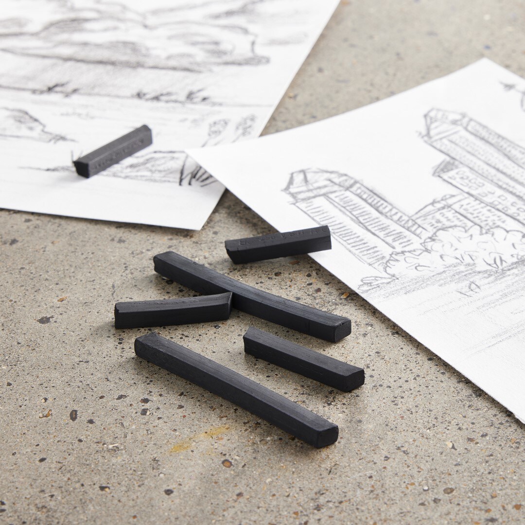 black and white charcoal