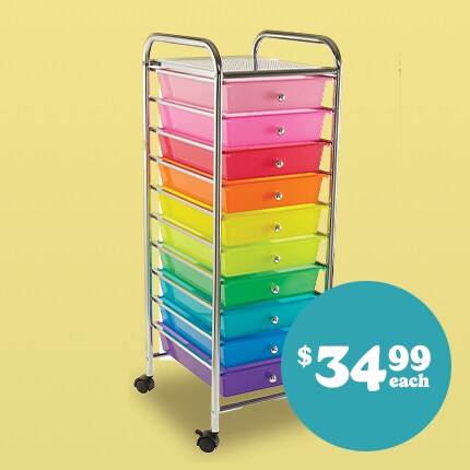 10-drawer Rolling Cart by Simply Tidy®