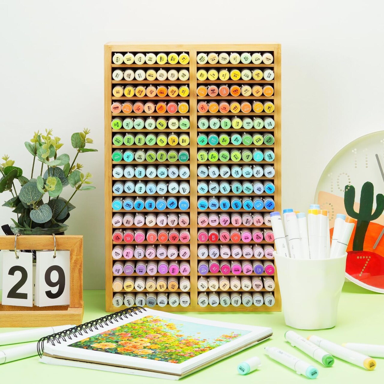 Ohuhu bamboo marker organizer