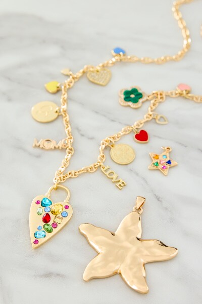gold charms and chain
