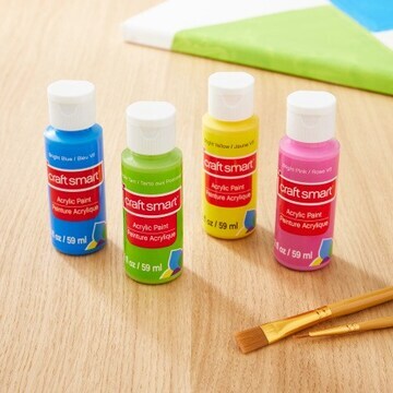 Small bottles of paint