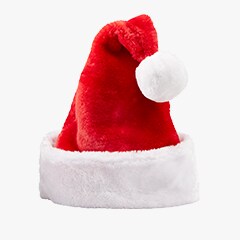 red and white santa hat