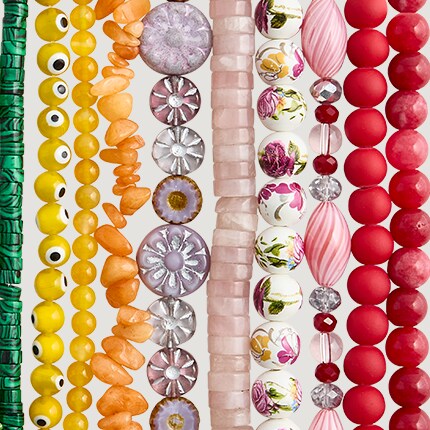 beads on a dot with whit background