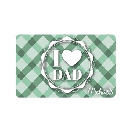 gift card with I love dad and green background