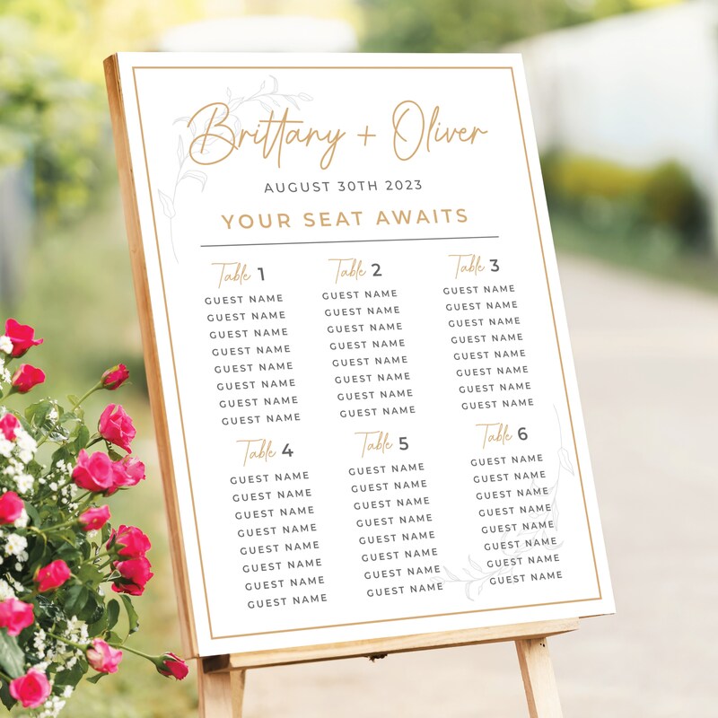 wedding seating chart