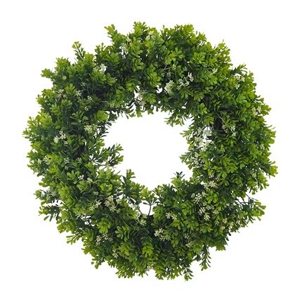 faux boxwood wreath