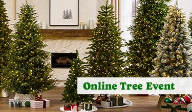Christmas Trees on red background