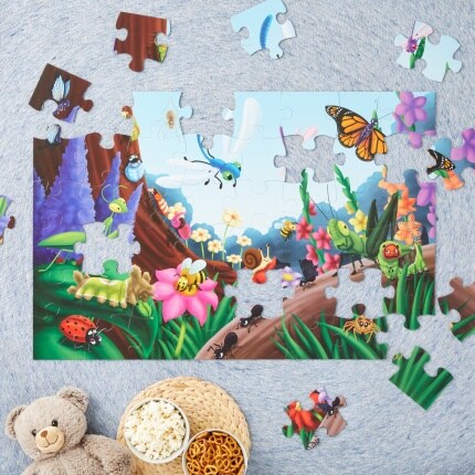 partially completed puzzle