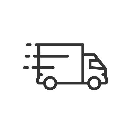 black line icon of open box with scissors, pencil, and paint brush