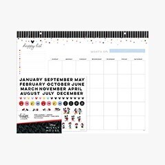 Paper calendar with stickers