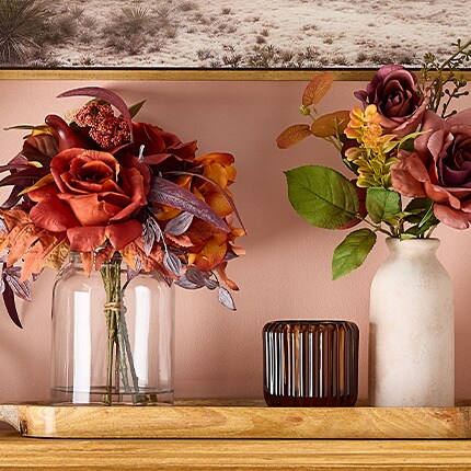 Fall Floral stems in burgundy, orange and pink