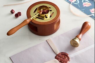 Sealing wax warmer set and cards