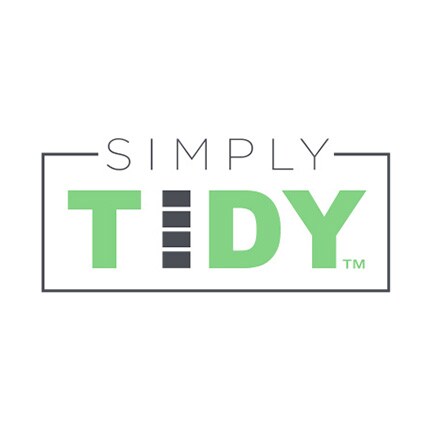 Simply Tidy logo in gray and green 