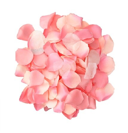 pile of faux pink rose petals
