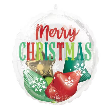 Christmas candy cane themed inflated balloons