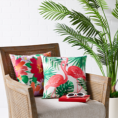 Decorative Summer pillows with Flamingo design