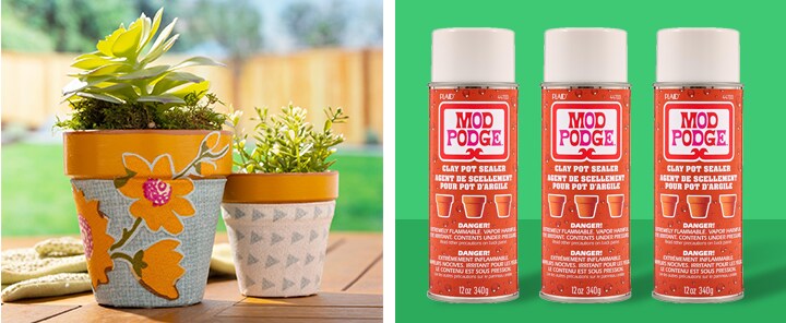 mod podge clay pot sealer