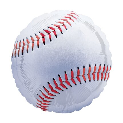 Baseball themed helium filled birthday balloons
