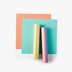 two sheets and two rolls of vinyl