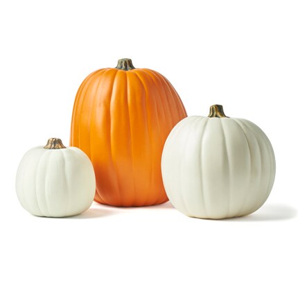 orange and white craft pumpkins