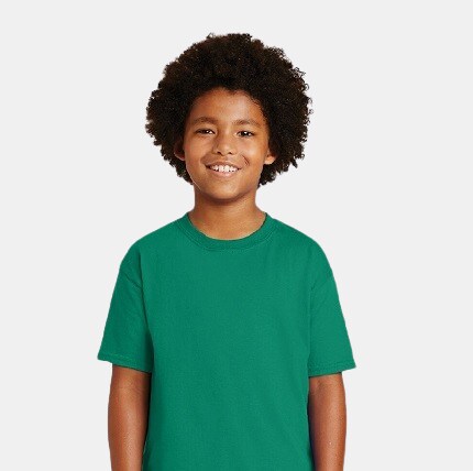 black boy in green t-shirt
