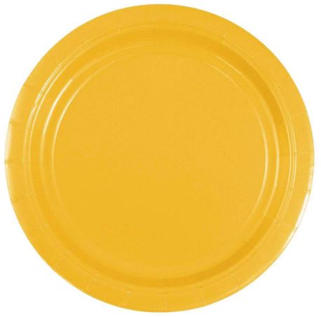 yellow paper party plate