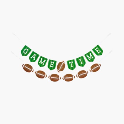 game time football banner party supplies