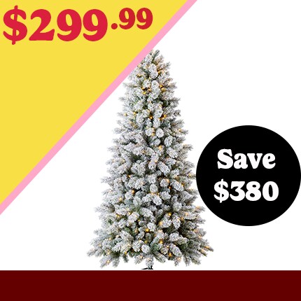 7.5ft. Pre-Lit Montreal Flocked Tree by Ashland $299.99