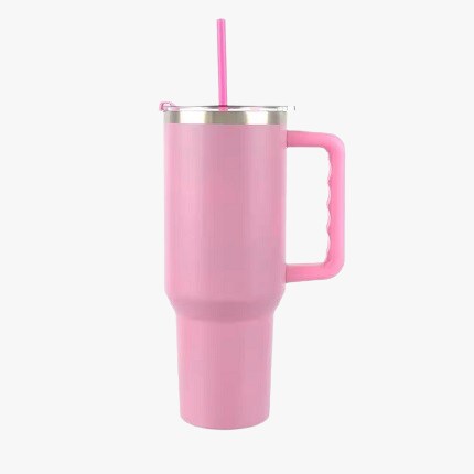 pink water bottle with handle