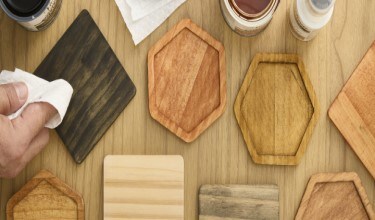 wood stain coasters