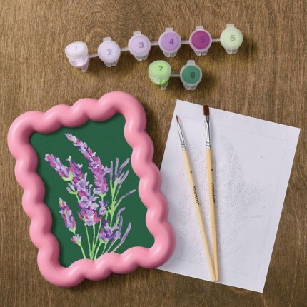 Blue Floral Paint by number kit