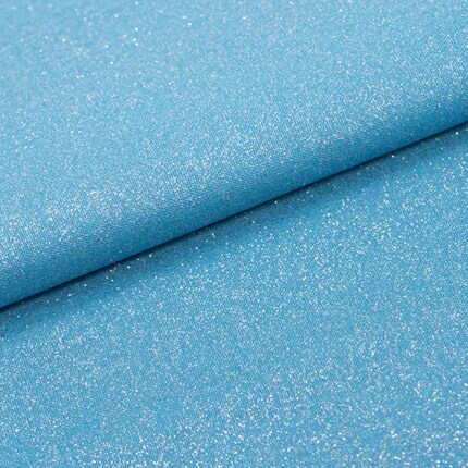 light blue fabric with glitter