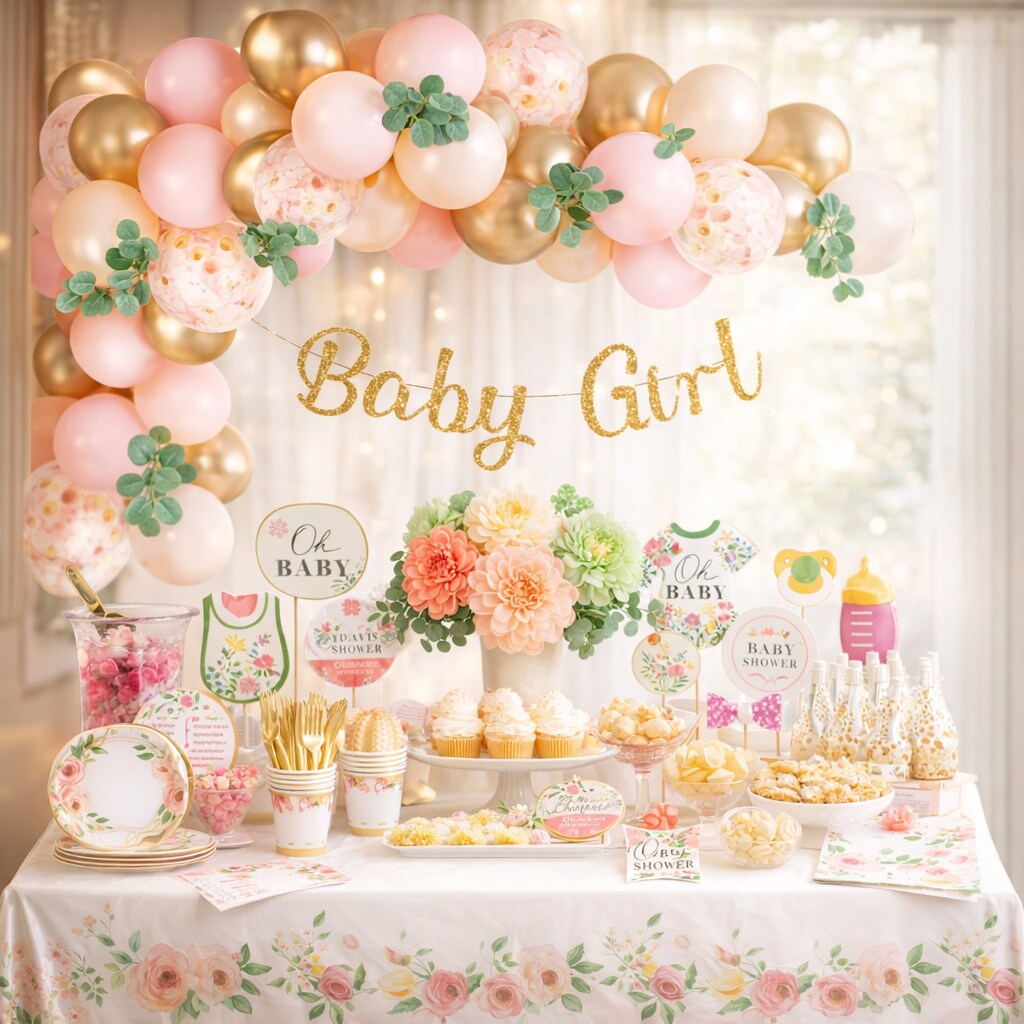 wildflower baby in bloom baby shower party kit