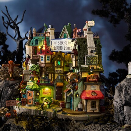 haunted house miniature village building