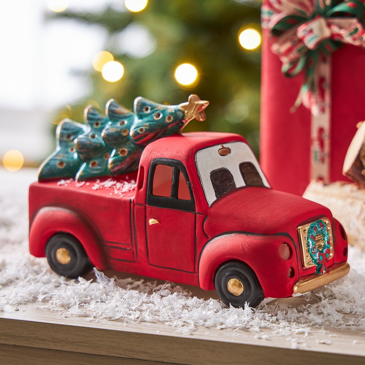 Classic Christmas LED Ceramic Truck
