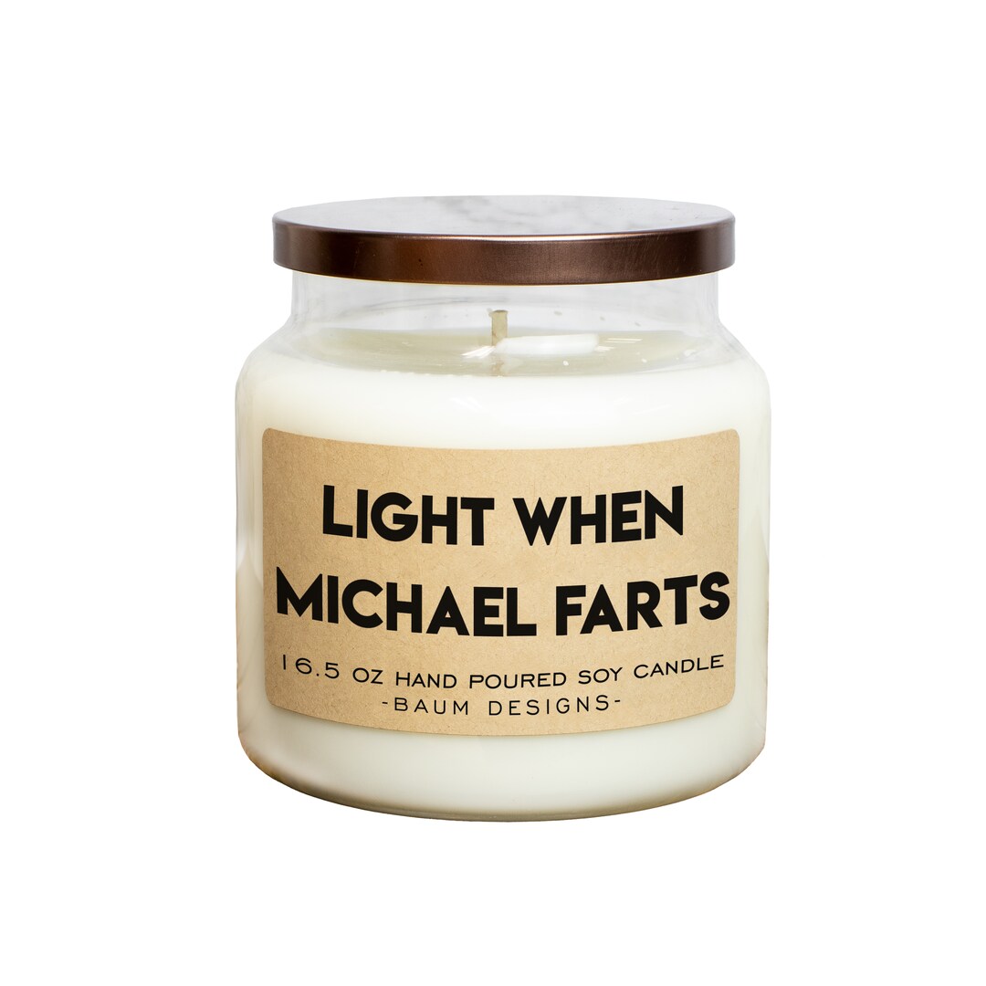 MakerPlace Personalized Light When Name Farts Soy Candle - 16.5oz 