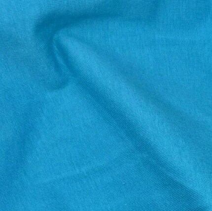 bright blue jersey fabric