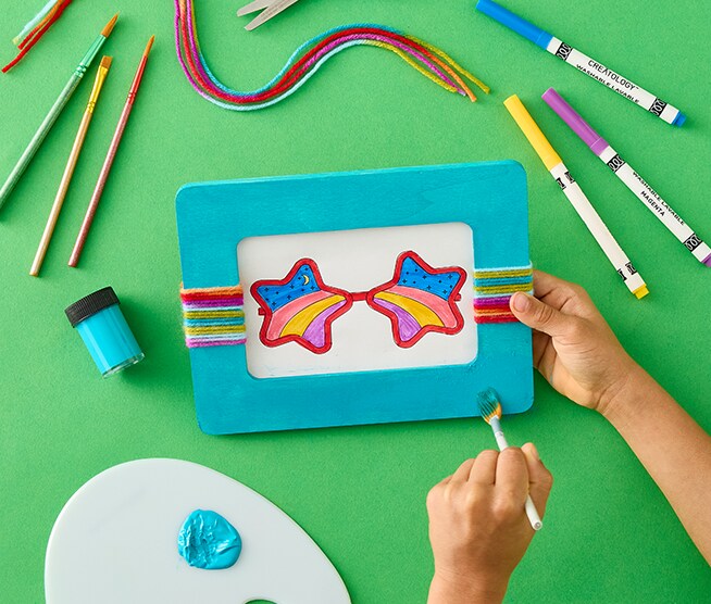 Image of a colorful picture frame project