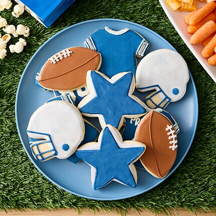 Image of Dallas Cowboys-themed cookies