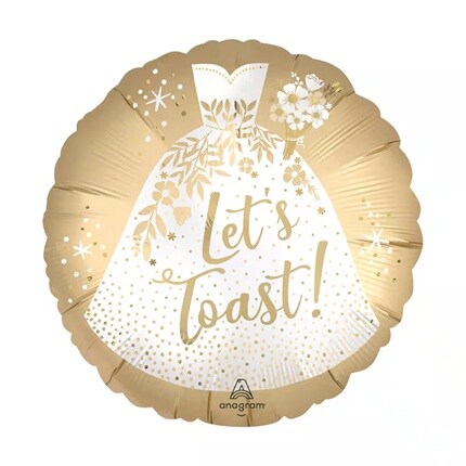 assorted wedding balloons with champagne inflated balloon