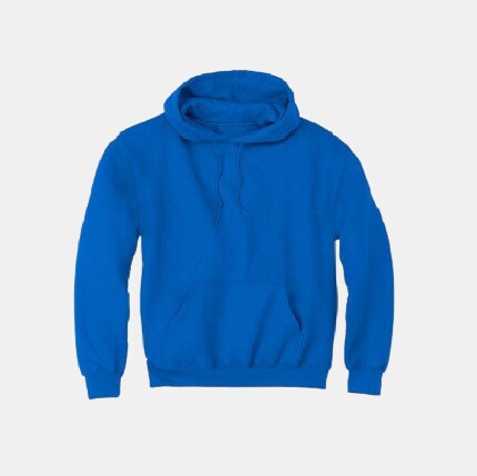 blue sweatshirt