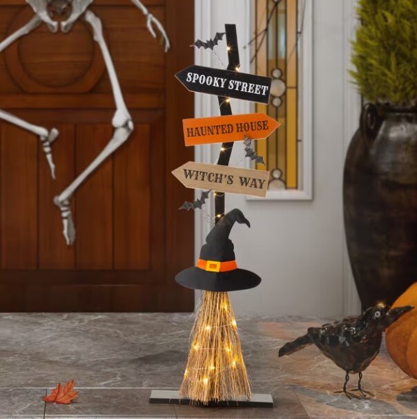 Halloween Outdoor Decor Witch's Broom