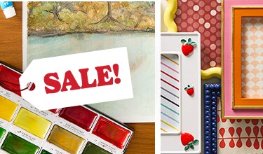 Vinyl and flowers in multiple colors laid out in a pattern with a sale tag