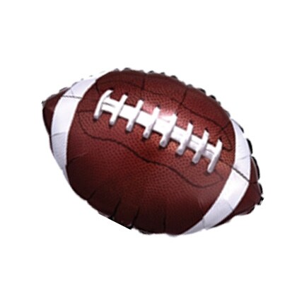 football themed helium filled birthday balloons
