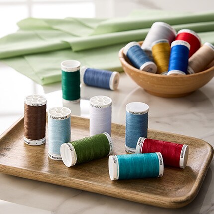 fabric in blue and white print