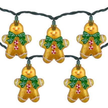 gingerbread novelty string lights